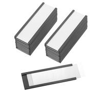 Support magnétique pour étiquettes, 3" x 1", lot de 25, avec inserts en papier