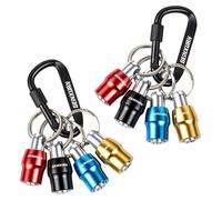 Support magnétique pour forets, ensemble de 8 pièces, avec porte-clés - embout hexagonal de 1/4"