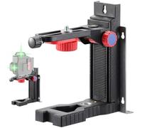 Support magnétique pour niveau laser, adaptateur en L réglable avec filetage mâle 1/4", base pivotante multifonction pour fixation au mur et au plafond, compatible avec trépied et perche