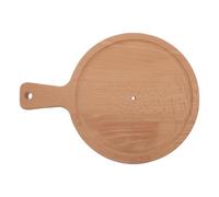 Support Manuel pour Recourbe-fromage, Base Ronde en Bois avec Poignée | Plateforme Minimaliste Beige, Usage pour Plateaux et Dessert, Facile à Ranger, à Transporter