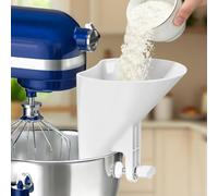 Support mélangeur de farine pour outil de versement de poudre à pâtisserie en plastique ABS, distributeur de farine sans désordre et adaptateur d'entonnoir de mélange de gâteau pour pâte