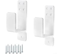Support Métallique 14cm pour Garage Hangar Support Métallique(White (2-pack):)