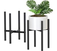 Support métallique bleu pour pots de fleurs de 20 à 30 cm, support moderne pour l'intérieur et l'extérieur
