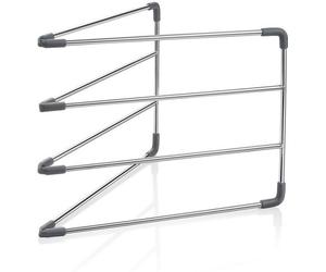 Support métallique pour plaques de cuisson Unyqoos®, grille d'organisation gain de place et tapis résistant à la chaleur, gris, 30 x 23 cm