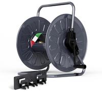 Support métallique pour tuyau d'arrosage - Fixation murale - Pour l'arrosage du jardin - Revêtement époxy robuste - Jusqu'à 50 mètres - Anthracite