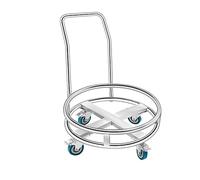 Support mobile en acier inoxydable, chariot de tambour isolant pour cantine et restaurant, idéal pour le rangement des pots de soupe et des seaux à lait