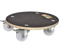 Support mobile pour casseroles, diamètre : 38 cm, bois, noir, 200 kg - A