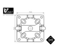 Support moteur Came Ø 45 mm fixation rapide Mondrian 5 avec trou
