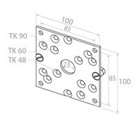 Support moteur Elero socle 100x100 RevoLine M - 23 687.0501
