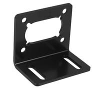 Support Moteur en L Réglable en Acier Noir pour Moteurs 555 et Pas à Pas | Fixation Rapide, Trous Oblongs 25x5,6mm et Orifice Rond 4,5mm, Compatible 40wb-555ysf