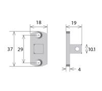 Support moteur Gaposa AXQ4 carré de 10 - Motorisation 35 mm