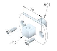 Support moteur Simu 9001527 carré de 10 avec vis - Motorisation 35 mm