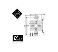 Support moteur Somfy ø50 pour caisson ZF