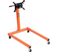 Support moteur SucceBuy, support moteur rotatif de 1300 lbs avec tête réglable à 360°, support de bloc moteur en acier avec tablette, 4 roulettes et bras réglables pour l'entretien des véhicules