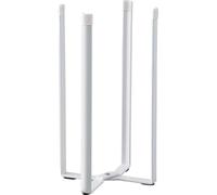Support multifonction pour cuisine, matériau composite acier/acrylique, blanc, avec égouttoir, porte-bouteilles, bac pour déchets organiques, pliable, hauteur 26,5 cm