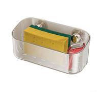 Support mural à ventouse pour évier de cuisine pour ranger éponges, chiffons et tampons en utilisant la construction ABS Pet Plus pour une installation sans perçage sur des surfaces lisses comme le