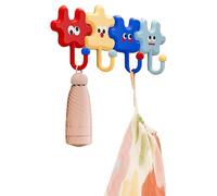 Support mural adhésif pour clés - Petit puzzle de dessin animé pour mur - Crochet sans perçage pour douche, maison, serviette, porte, manteau, chambre, appartement, dortoir, cuisine