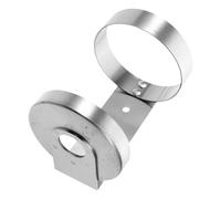 Support Mural Bouteille Acier Inoxydable 11,3x8,5x7,5cm | argenté, Fixation Adhésive ou Perçage, Rangement Minimaliste pour Shampoing et Gel