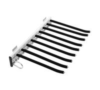 Support mural coulissant pour pantalon - En acier inoxydable - 9 barres - Avec double rail et poignée - Gain de place - Accessoire d'armoire pour suspendre pantalons, vêtements, cravates (gauche)