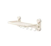 Support Mural de préparation des Aliments de Cuisine, Support de Rangement à Ventouse, adapté aux Plats d'accompagnement, ingrédients, Assiettes(White,40cm)
