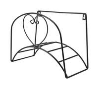 Support Mural Élégant pour Tuyau D'arrosage en Fer Noir Antique | Rangement Mural, Usage Intérieur et Extérieur, Gain de Place, Organise le Flexible, Garde Tout Passage