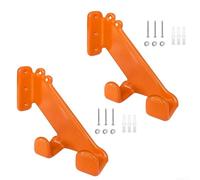 Support mural en acier robuste pour tronçonneuse - Organiseur de rangement pour outils verticaux et horizontaux - 15,2 x 20,3 cm - Orange (1 pièce)