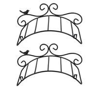 Support Mural en Fer Noir 2 Pièces pour Tuyau D'arrosage | Rangement Mural, Usage Intérieur et Jardin, Grosse Capacité, Protège les Flexibles du Passage Tondeuse