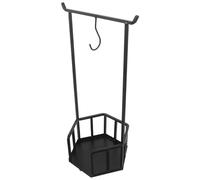 Support Mural en Fer pour Pinces Alimentaires et Ustensiles Cuisine | Design Ouvert, Crochets Suspendus, Séparation Hygiénique, Surface Lisse, Style Industriel Moderne, pour Buffet, Restaurant