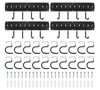 Support mural en métal pour outils de jardin, avec crochets - 164 cm
