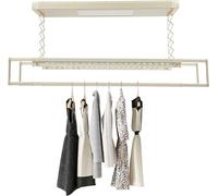 Support mural et au plafond pour sèche-linge électrique, capacité de 35 kg, réglage de hauteur de 110 cm. Séchoir à linge électrique avec balcon lumineux à LED, télécommande, longueur de 20 mètres, po