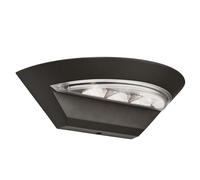 Support mural extérieur LED 6W demi-cercle, gris foncé 4000K 450 lumens GRIS FONCE clair
