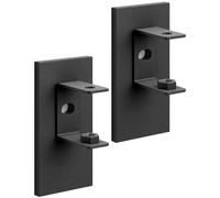 Support mural LINEA, set de 2, noir, acier inoxydable, Zack