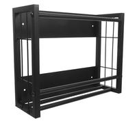 Support Mural Magnétique en Fer pour Moufles, Rangement la Cuisine et | Fixation Murale, Structure Multicouche, Bords Polis, Distribution sans Accroc, Stabilité Magnétique, Noir