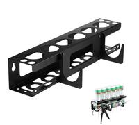 Support mural métallique pour tubes de mastic à 6 trous, rack de rangement pour silicone et cartouches, pour atelier et fourgon, 41,3 x 16,8 x 10 cm, noir