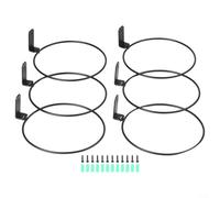 Support mural pliable en fer robuste pour pot de fleurs avec charnière à 90 degrés, support de panier suspendu pour intérieur et extérieur, 4/5/6/8 (20 cm)