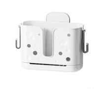Support mural pour baguettes de cuisine blanc | Peu encombrant sur le mur, surfaces lisses, pas de trous de perçage, stable et sûr, convient pour le carrelage