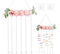 Support mural pour barrettes et accessoires de coiffure pour femmes - Lot de 2 - Organisateur avec clips pour fixation murale
