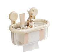 Support mural pour boîte à mouchoirs de salle de bain - Porte-serviettes avec ventouse - Pour télécommande, clés, rouge à lèvres, coiffeuse, bureau, cuisine, salle de bain, salon