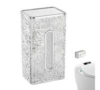 Support mural pour boîte à mouchoirs - Support de rangement autocollant pour mouchoirs | Distributeur de cosmétiques en carton ondulé PET - Conteneur peu encombrant pour serviettes de visage, bijoux