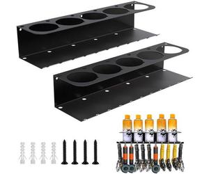 Support mural pour bombes aérosols en acier au carbone, 3 pouces, lot de 2, avec 5 trous