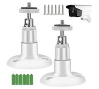 Support Mural pour Caméra de Sécurité, 2 pcs Support Réglable pour Arlo Go, Arlo HD, Arlo Pro, Arlo Pro 2, Arlo Ultra, Montage Intérieur et Extérieur avec Vis Filetées de 1/4 Pouce