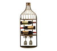 Support mural pour casier à vin en métal | Support de rangement mural pour étagère murale | Porte-bouteille de vin | Porte-verre à vin suspendu | Cave à vin LOFT Vintage Industrial Style