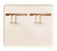 Support mural pour couteaux de cuisine, sans perçage, avec 4 crochets, organisateur détachable en ABS et PET, grande fente, porte-ciseaux pour placards, 9,6 x 1,6 x 8,3 po, blanc
