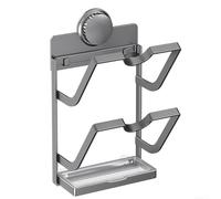 Support mural pour couvercle de casserole avec plateau de drainage, parfait pour organiser les couvercles de cuisine et garder les plans de travail bien rangés et encombrés (gris S)
