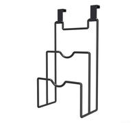 Support mural pour couvercle de casserole sans perçage, planche à découper en fer forgé, organisateur de cuisine pour couvercles et planches noir, 20 x 8 x 36 cm (A)