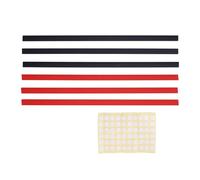 Support mural pour dosettes de café, sous les armoires, bandes de rangement verticales et horizontales en PVC (3 Noirs + 3 Rouges)