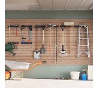 Support Mural pour Outil de Jardin Garage Atelier Jardinage Noir Acier vidaXL