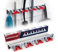 Support mural pour outils de jardinage - 4 supports et 5 crochets