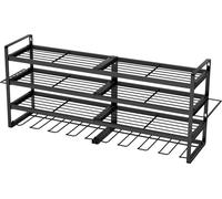 Support mural pour outils électriques, étagère de rangement à 4 niveaux avec 8 supports pour perceuses, support pour outils et étagère de rangement avec support pour tournevis, organiseur d'outils pou