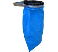 Support mural pour sacs poubelle avec couvercle | Support mural pour sacs poubelle en métal 120 litres | Support mural stable - acier galvanisé | Support pour sacs poubelle jaune 120L | Poubelle